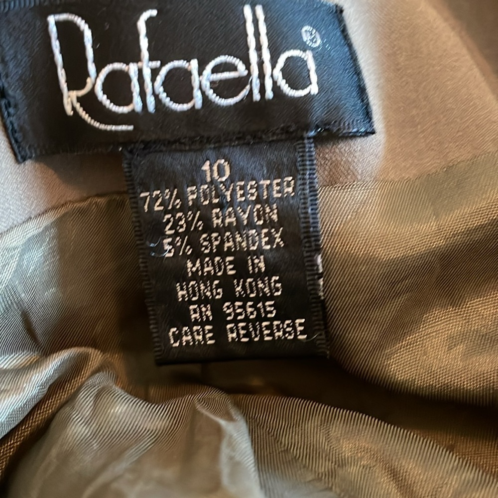 Rafaella Suit Pants Jacket Women Size 10 Deep Olive Fitted Straight Leg Career - Picture 7 of 16